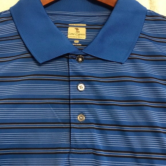 LONE CYPRESS by Pebble Beach Golf Shirt Luxury Performance XXL - Picture 2 of 8